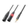 Compra PD CONNEX Cable 2x XLR Macho - 3.5mm Estereo 1.5m al mejor precio