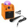 Vonyx SBS50L BT Bafle Karaoke naranja con bola LED